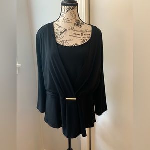NWT WHBM black dressy top